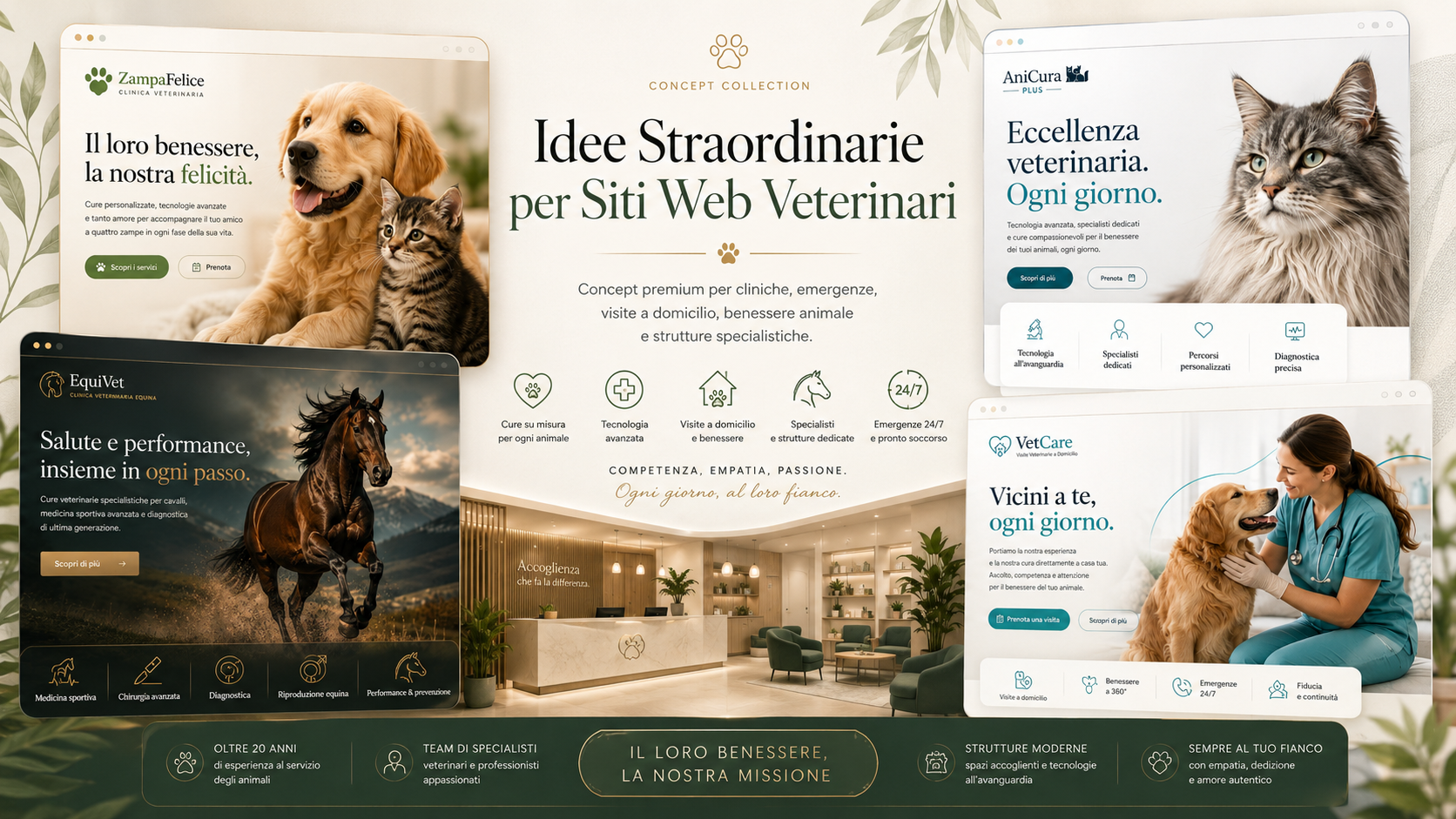 Premium veterinary website concept preview